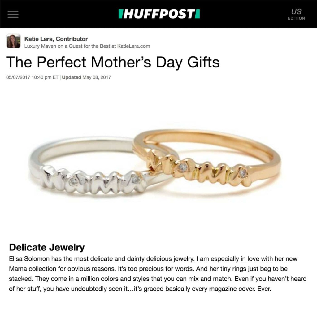 Huffington Post Perfect Mother's Day Gifts - May 2017