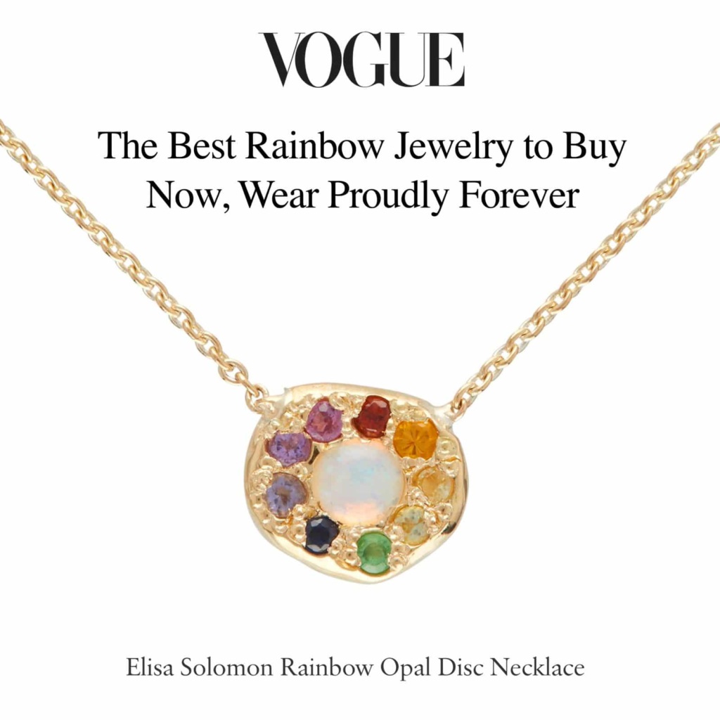 Vogue - Opal Disc Necklace - The best Rainbow Jewelry to Buy Now, Wear Proudly Forever