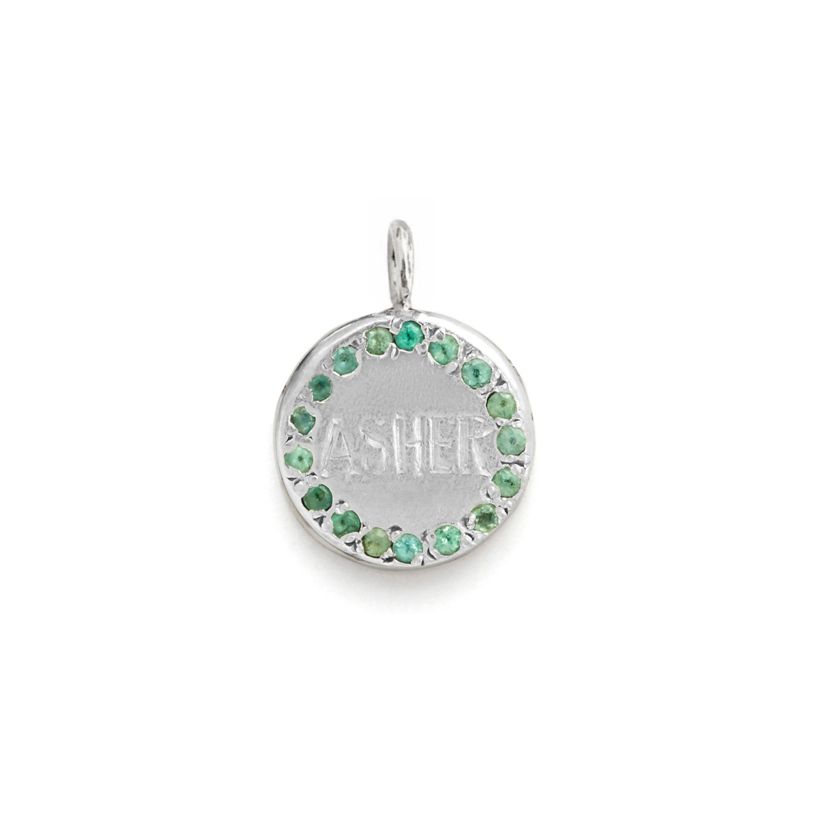 Circle Charm Jewel Collection - 14k White Gold 02
