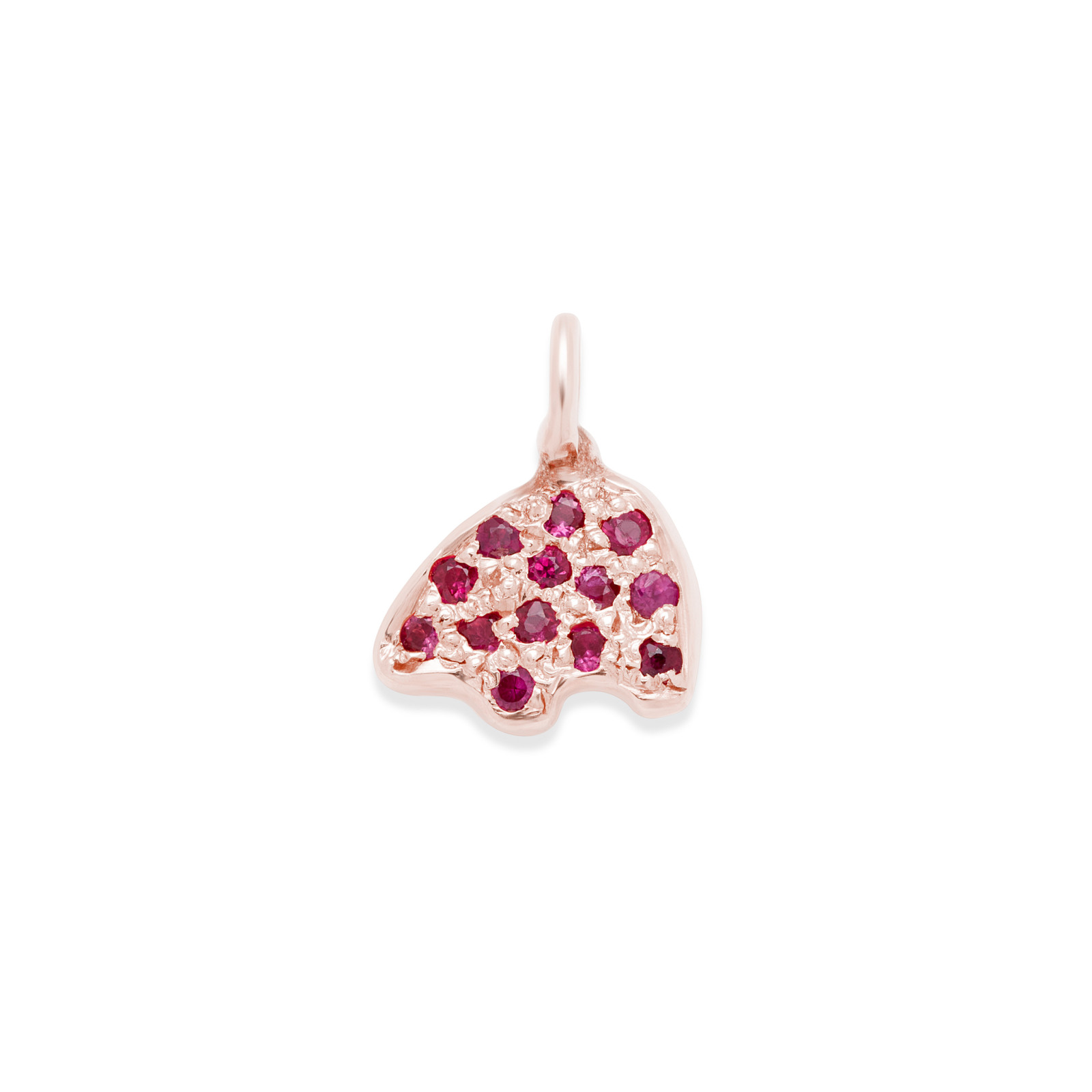 bear charm 14k gold necklace - customizable diamonds & gems - 14k pink gold