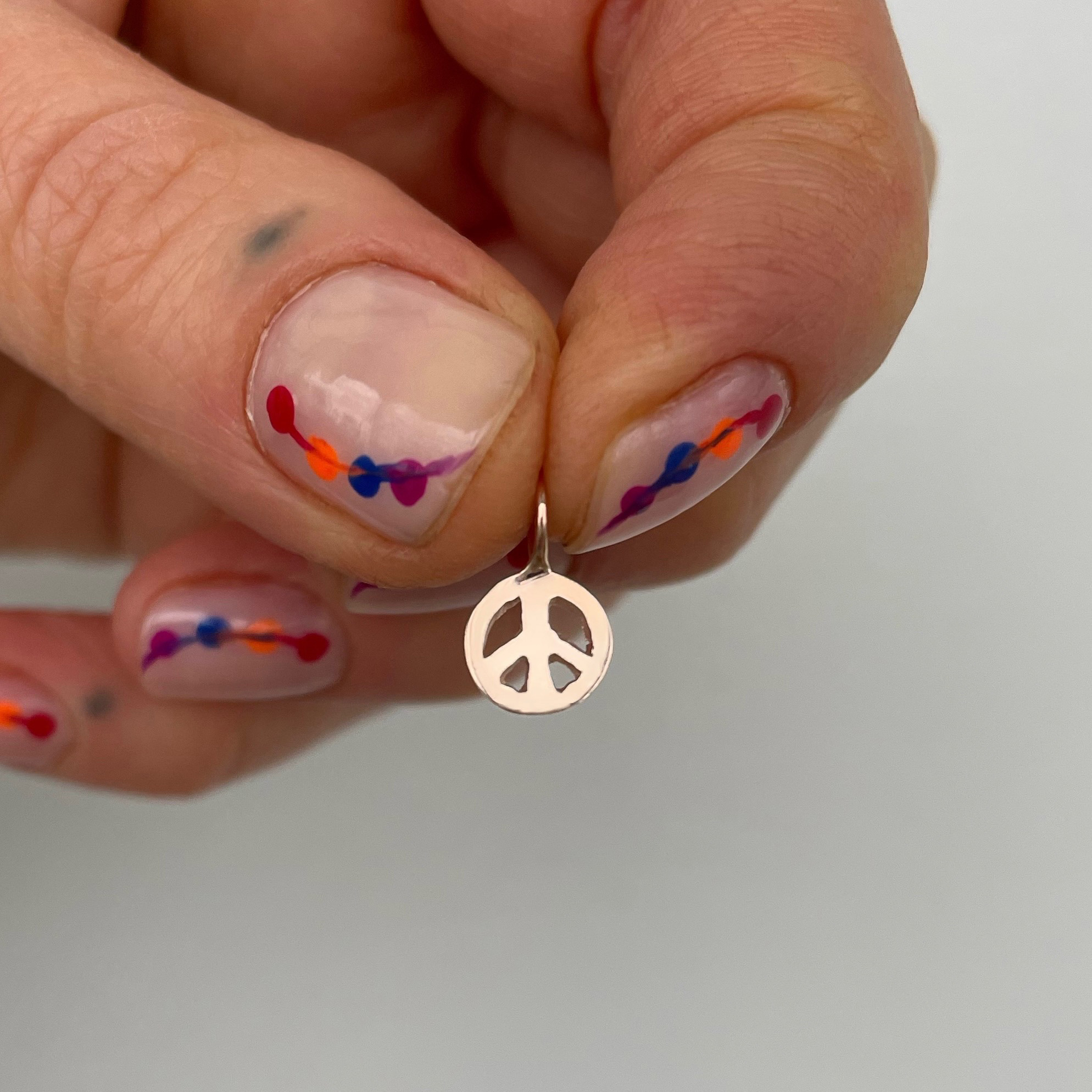 custom handmade personalized peace sign charm