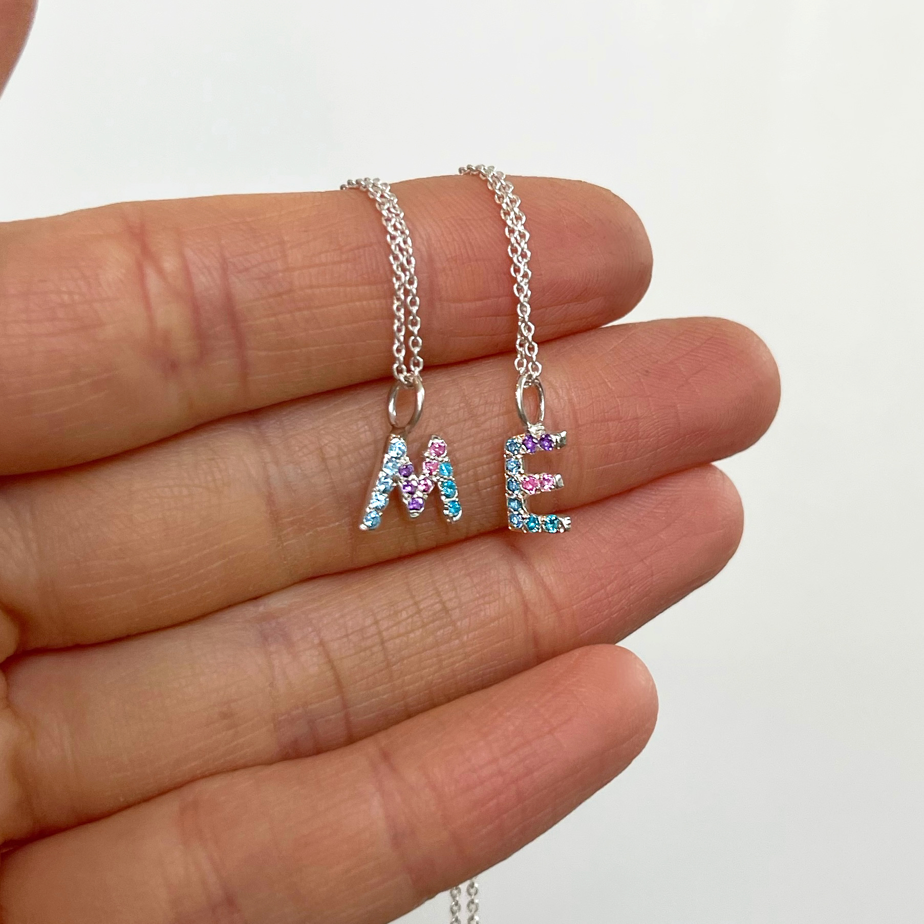 customizable letter necklace charms