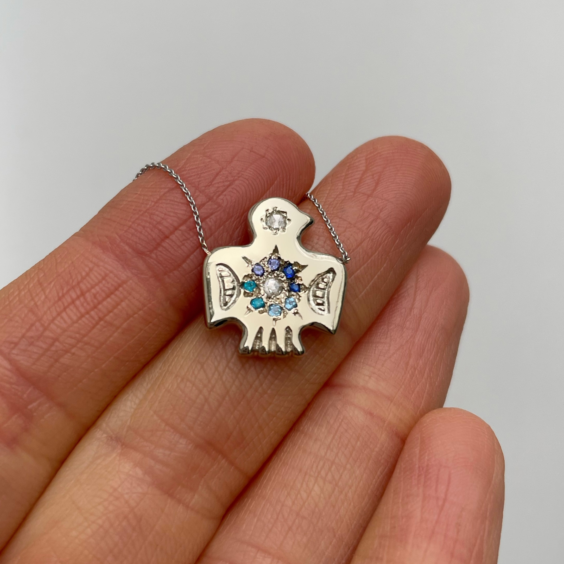 handmade personalized thunderbird necklace